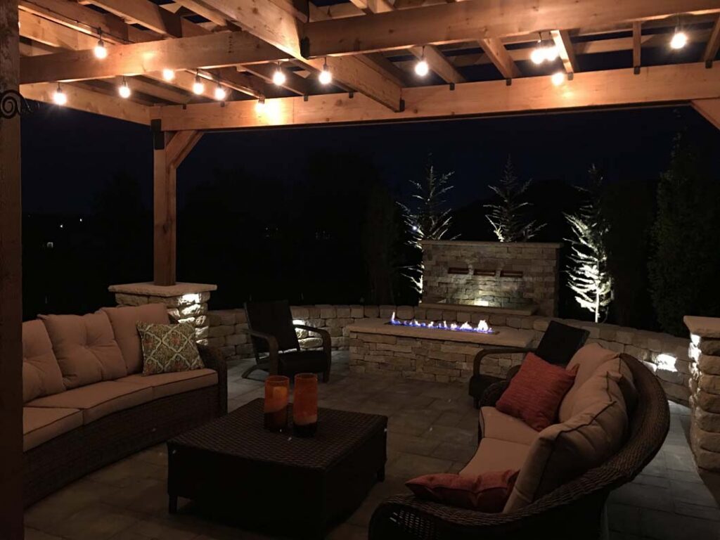 An example of our landscape lighting in Overland Park